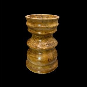 SOLID WOOD PILLAR CANDLE HOLDER 8” TALL X 5.75”‎ WIDTH FIT 4 INCH CANDLE